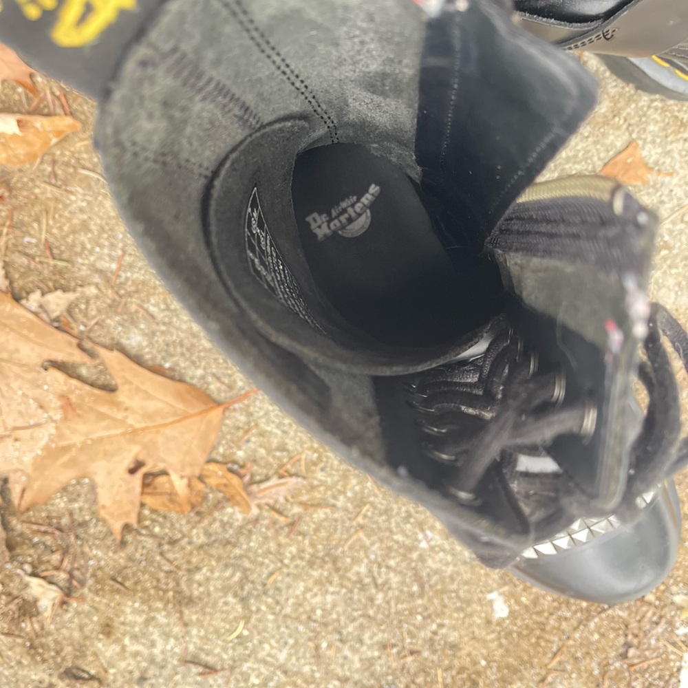 RARE Dr. Martens Combat Boots Platform Jadon hi Stud 10 eyelet Size 8 Buckle - Picture 14 of 15